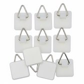 Plakhangers XL voor wanddecoratie – Zelfklevend Nano Tape – Ophanghaakje - Set van 10 - Feelingoods®