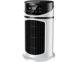 Draagbare Air Cooler - Kleine Ventilator - Persoonlijke Verkoeling - Met Sfeerverlichting - 16.5 cm - Wit