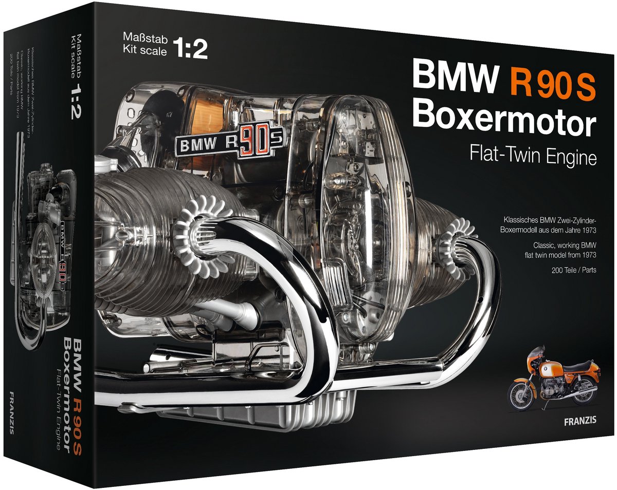 Franzis Modelbouwpakket Auto - 67009 BMW R90S Flat Twin Engine Plastic - 1:2 - Modelbouw