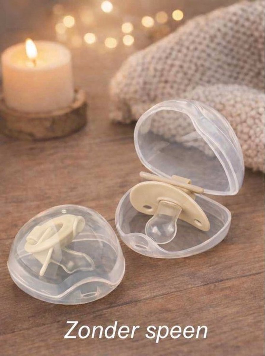 @ Lu’s Today® – Basic Baby Essentials – Speenhouder - Speendoosje - Bewaardoosjes – Transparant – 2‑Pack – Hygiënische Opbergdoosjes voor Fopspenen