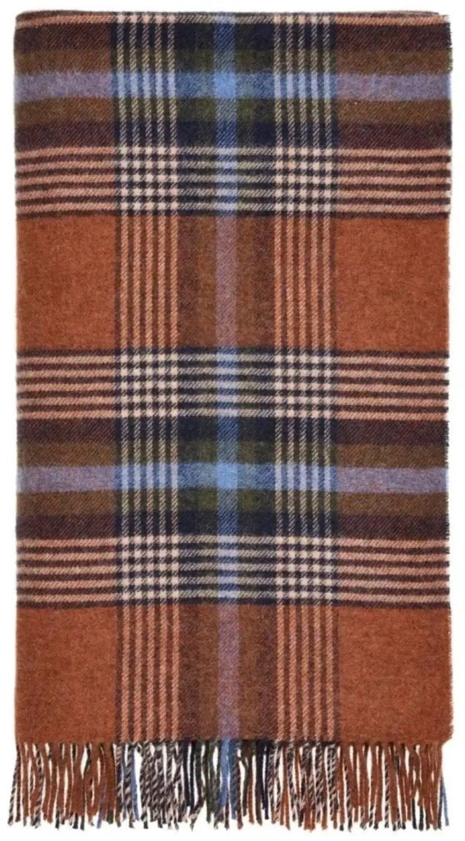 Plaid Christchurch Roestbruin - Shetland Lamswol - 140x185 - Bronte by Moon Scotland