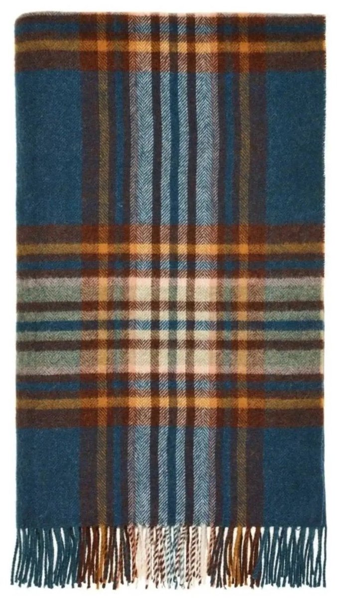 Plaid St. Ives Groen - Shetland Lamswol - 140x185 - Bronte by Moon Scotland