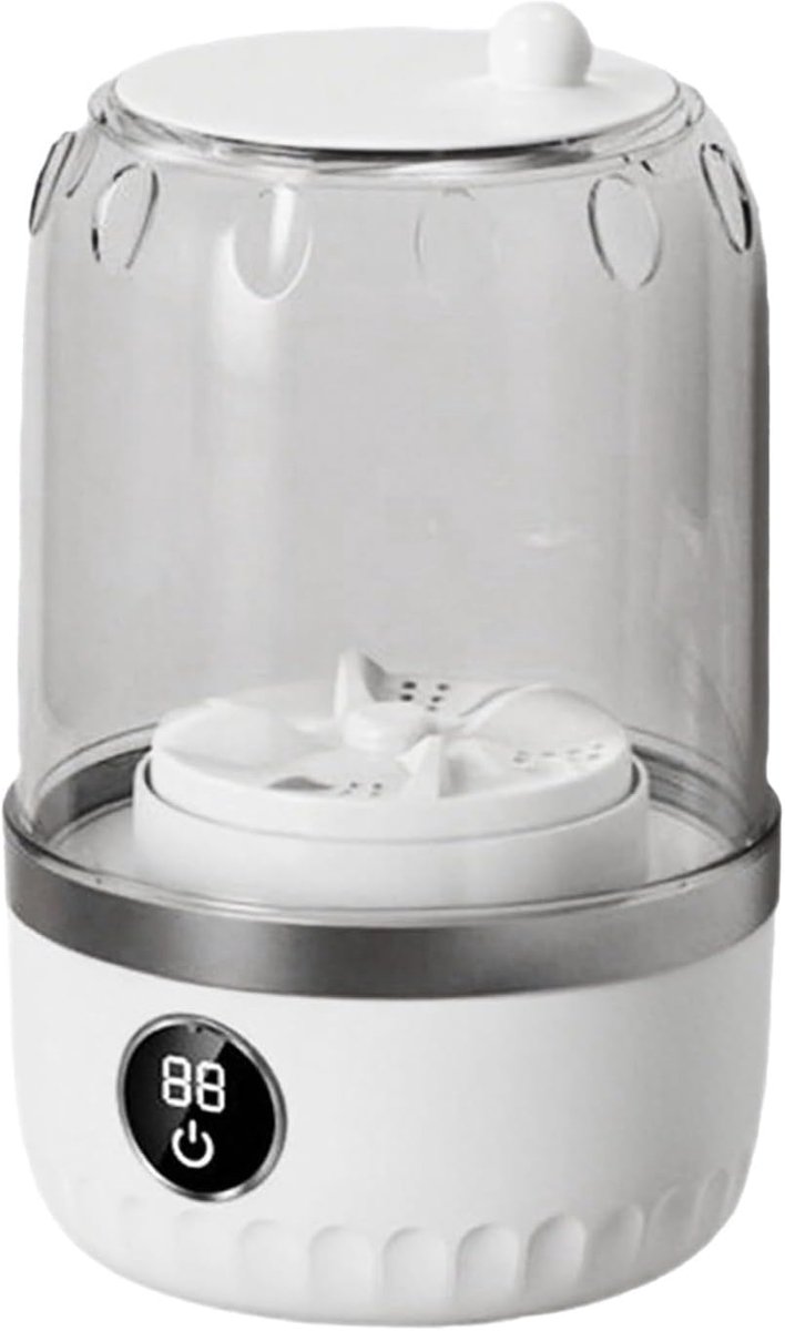 Mini Wasapparaat Draagbare Wasmachine Kleine Wasjes Snelreinigingsfunctie 1 Liter Wit