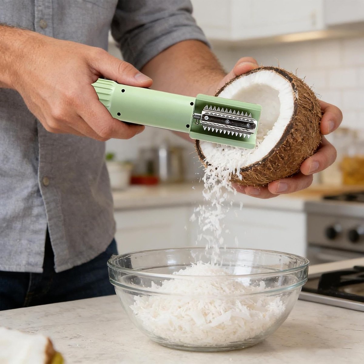 Elektrische Rasp - Keukenapparaat Foodsnijder - Groenten Snijden - Draadloos Eenvoudig - 24.5 cm - Groen