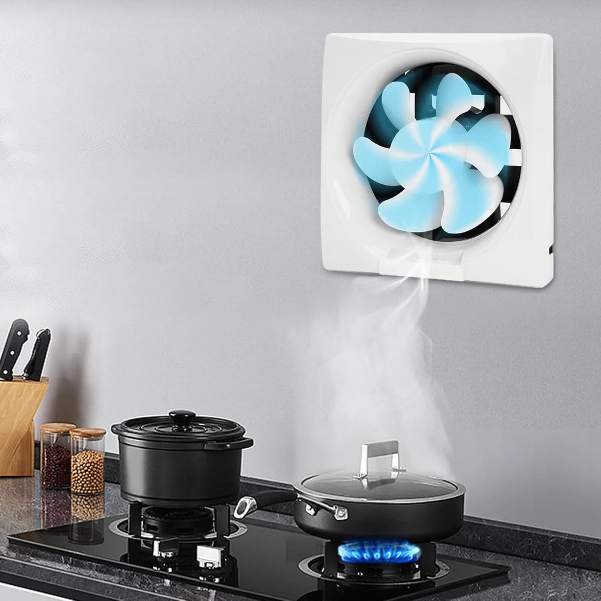 Afzuigventilator - Keukenventilator Muurventilator - Luchtkwaliteit Verbeteren - Stil en K