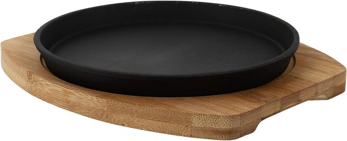 Gietijzeren Pan - Sizzling Plate - Gourmet Koken - Gelijkmatige Warmte - Niet Gespecificeerd - Zwart