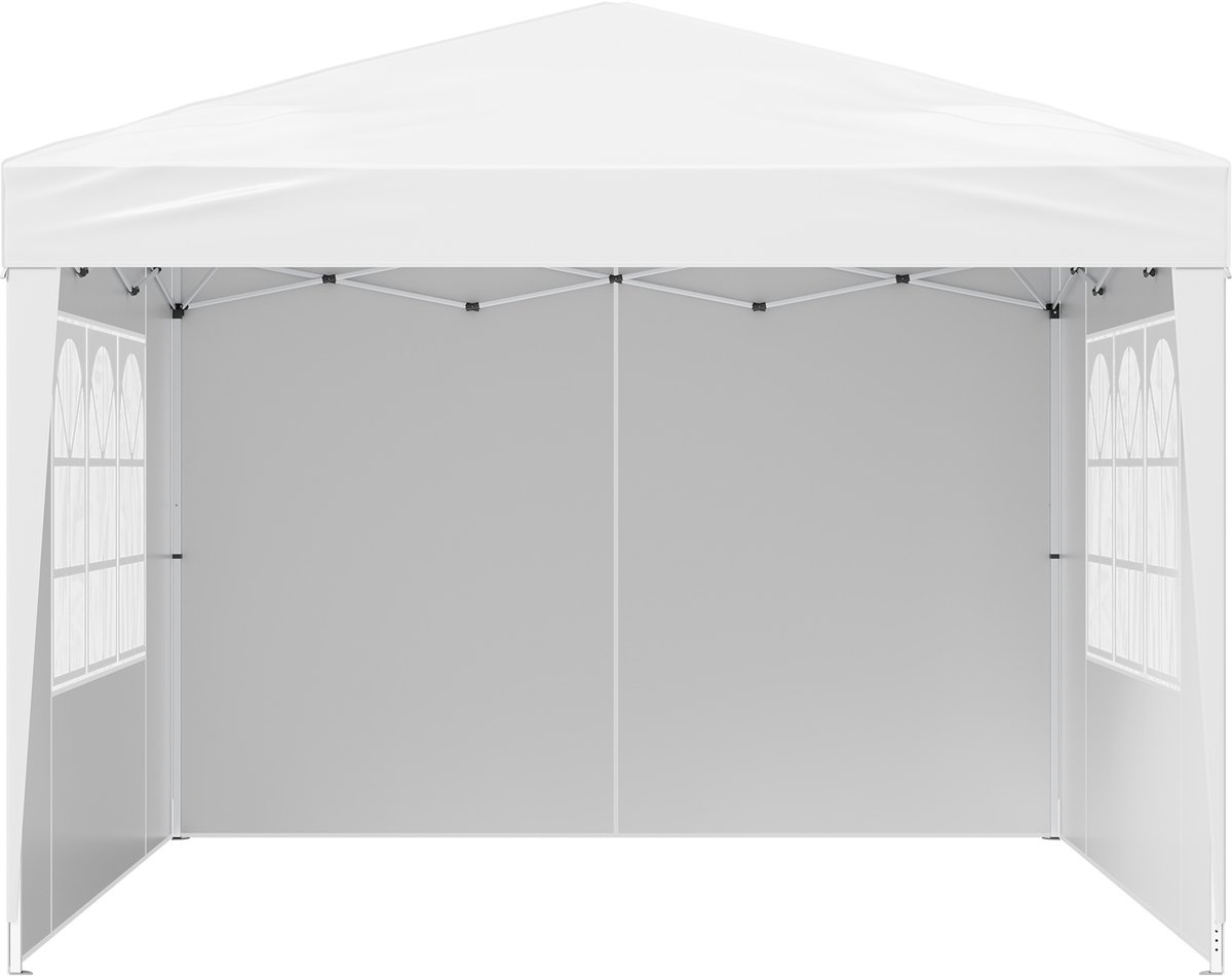 Opvouwbare Paviljoen Partytent Tuintent 2,95x2,95x2,63m Wit