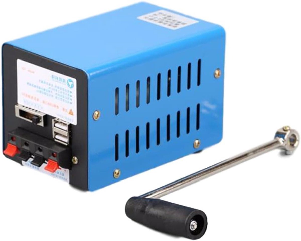 Hand Crank Generator - Krachtgenerator Handmatig - Noodstroom Opladen - Slijtvast Metaal - 20W - a