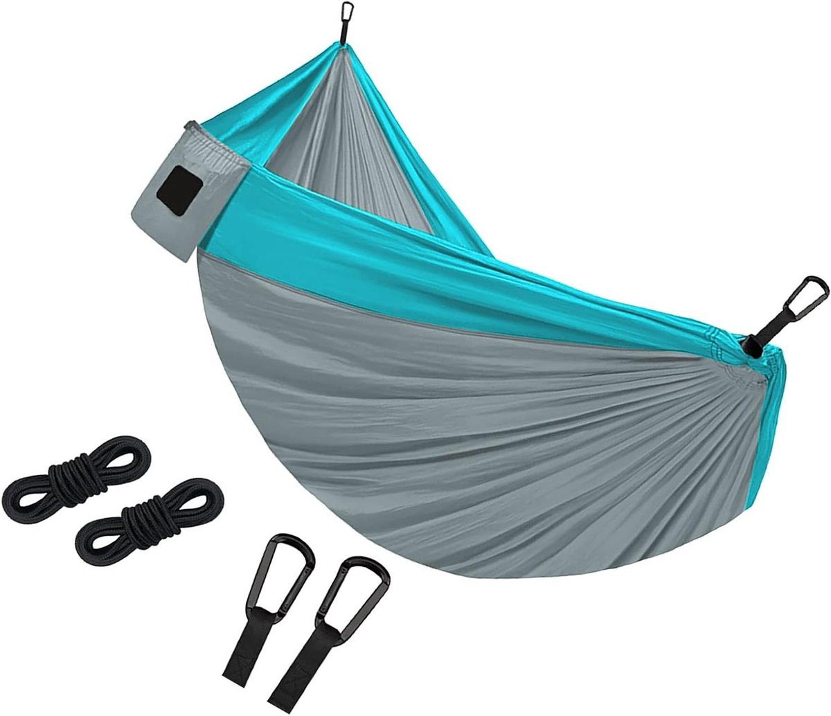 Hangmat Outdoor - Reishangmat Kampeerhangmat - Ontspannen in de Natuur - Ultralicht Nylon Parachute - 275 x 140 cm