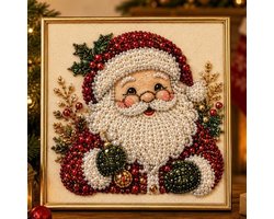 Parel DIY-set - 20*20 cm - Kerst Parel DIY-set - 3D Diamantschilderset voor volwassenen - Herfst Muurschildering voor thuis - Ontwikkel handvaardigheid - Geschikt om vrije tijd mee door te brengen - Kerstdecoraties - Kerstman