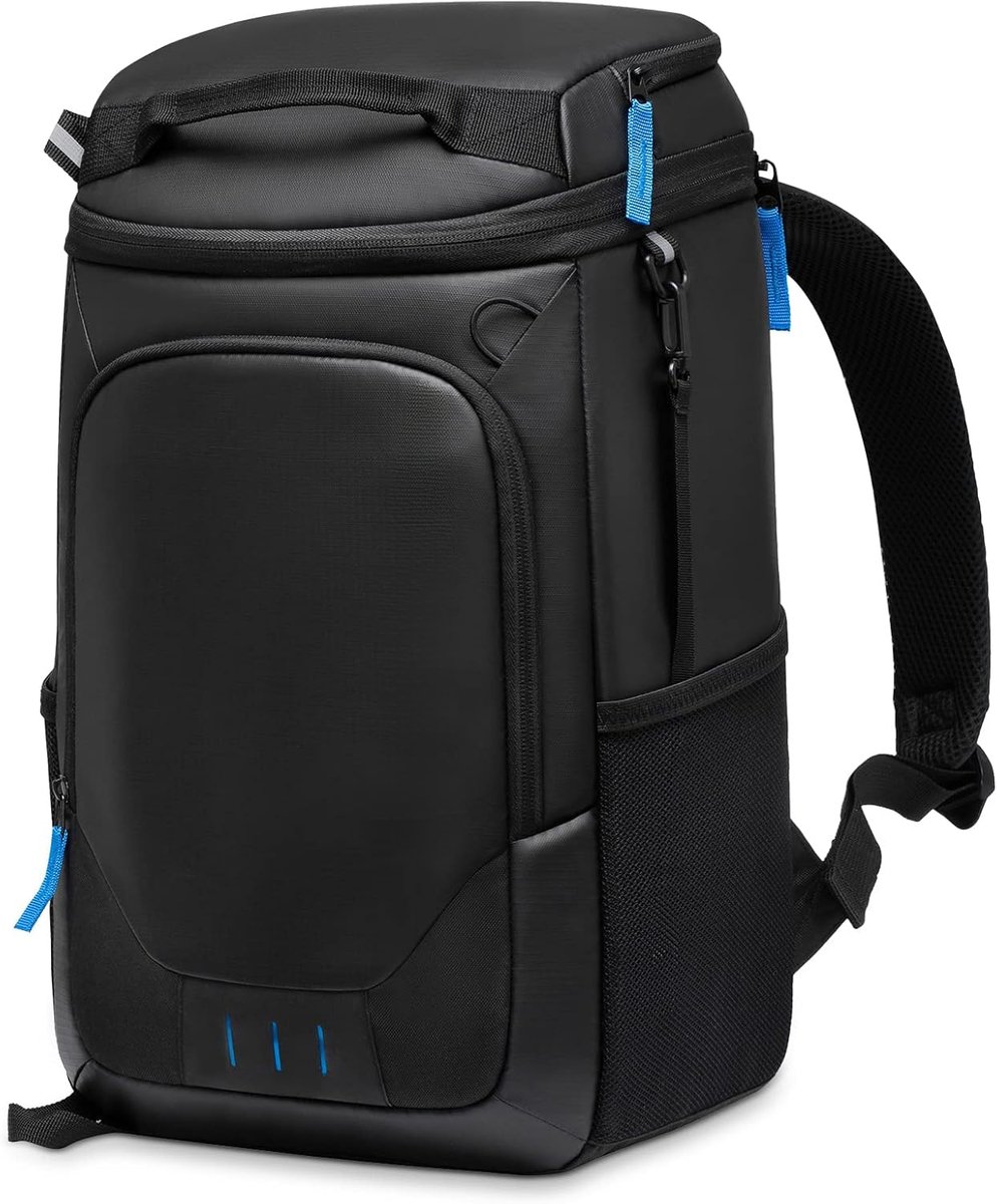 BOTC Koelrugzak 21L - Geïsoleerde Koeltas Rugzak met Dubbel Compartiment - Lekbestendig & Waterafstotend - Voor Picknick, Camping & Strand - Zwart
