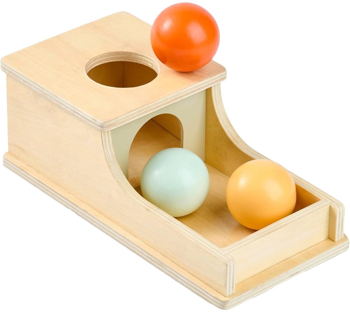 Montessori Object Permanence Box – Houten Doelbox voor Baby & Peuter – Educatief Speelgoed 1 Jaar – Fijne Motoriek & Hand-oog Coördinatie – Cadeau voor Jongens & Meisjes