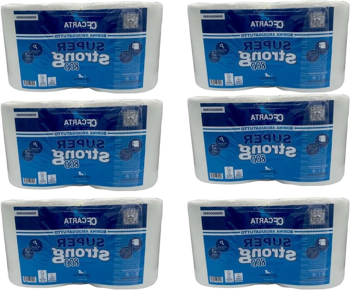 Toiletpapier Rollen - Papierrollen Keukenrol - Huishoudelijk Gebruik - Hoog Absorberend - 800 Vellen - Wit