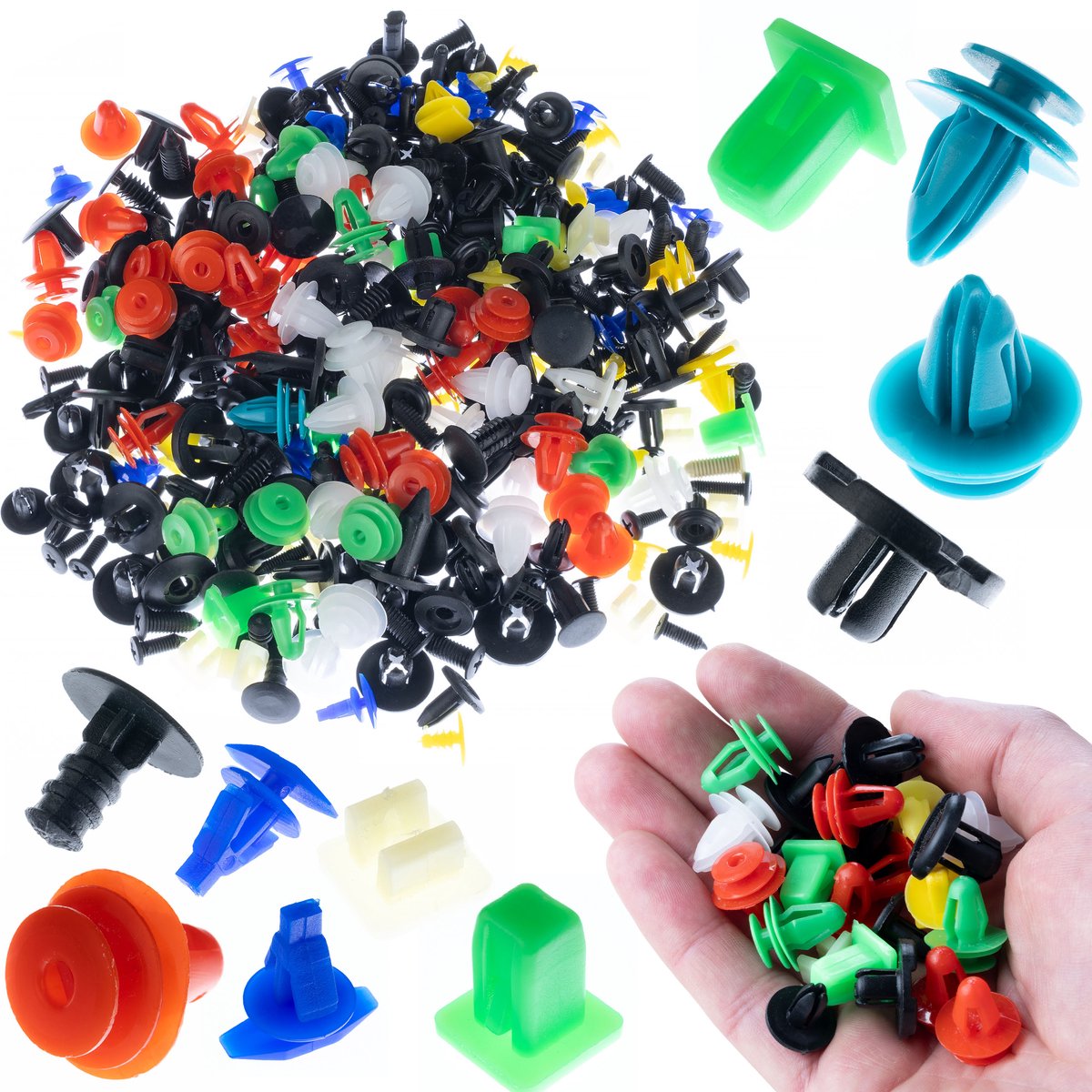 Rosfix Set Auto Klemclips - Kunststof Universeel - 500 Stuks, Lengte 1-4 cm