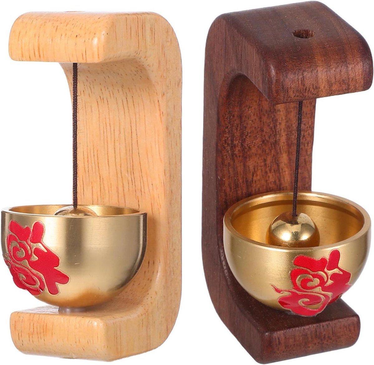 Magnetische Houten Deurbel - Winkeliersbel Chime - Entree Verfraaien - Zelfklevende Bevestiging - 7.5 x 4 x 2.5 cm