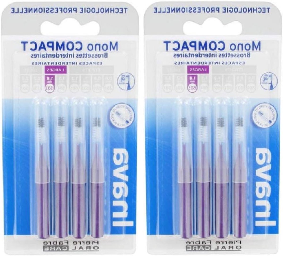 Interdentale Borstels - Tandenstokers - Mondhygiëne - Compact - 18 mm - Lila