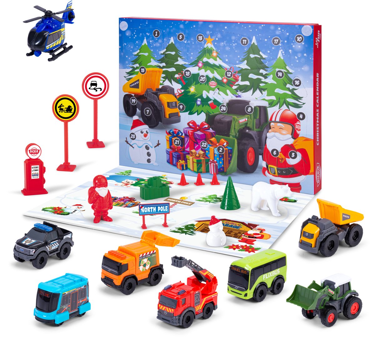 Speelgoedvoertuigen - Dickie Toys - Adventskalender met voertuigen en verkeersaccessoires
