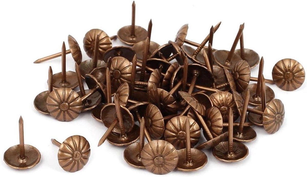 Bekleding Nagels - Decoratie Spijkers - Papier Bevestigen - Kopertint Metaal - 17 mm Hoogte - Koper