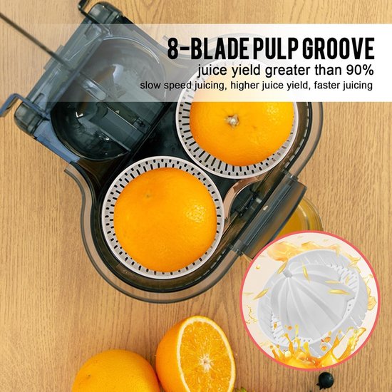 Automatische citruspers 100W voor sinaasappels en citroenen, eenvoudig te reinigen en snel in gebruik voor versgeperst sap thuis. — afbeelding 3