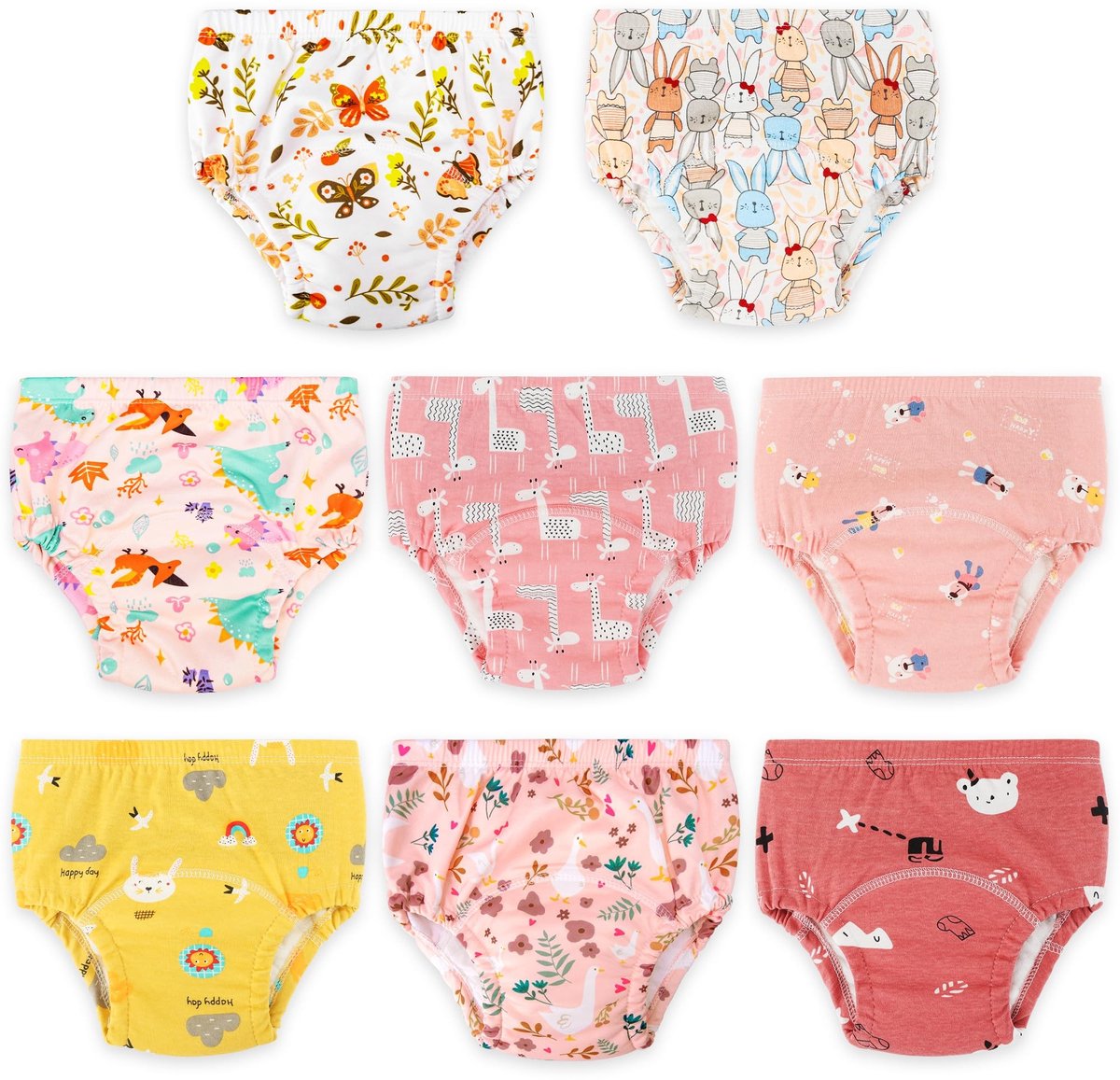 Omgoods - Baby Training Broekjes van Katoen, 8 Stuks voor Potty Training
