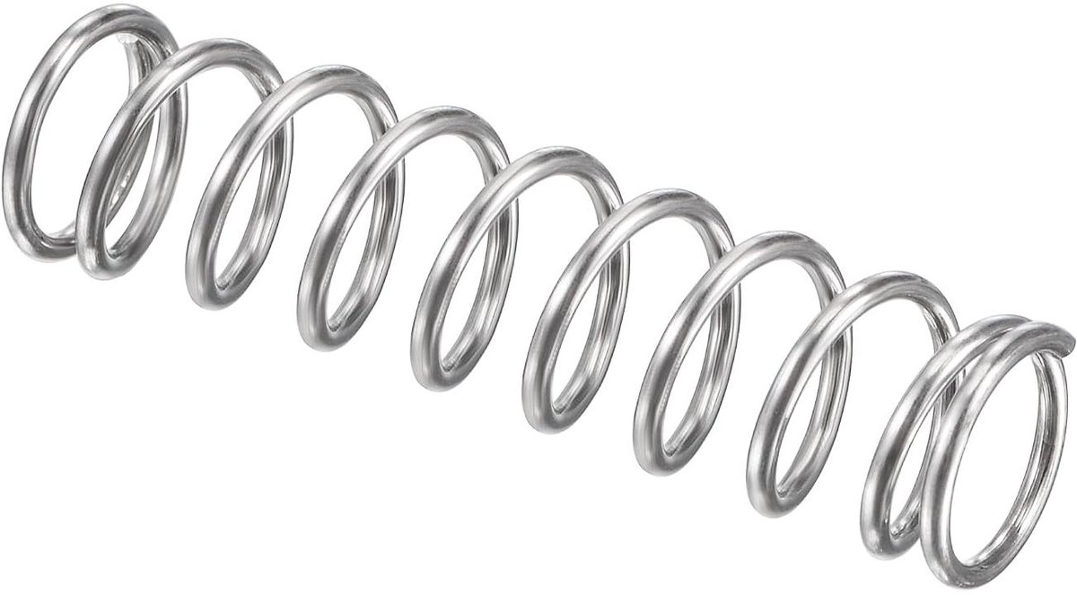 Compressieveer Set - Drukveer - Reparatie Onderdelen - Roestvrij Staal - 20 Stuks - Zilverkleurig