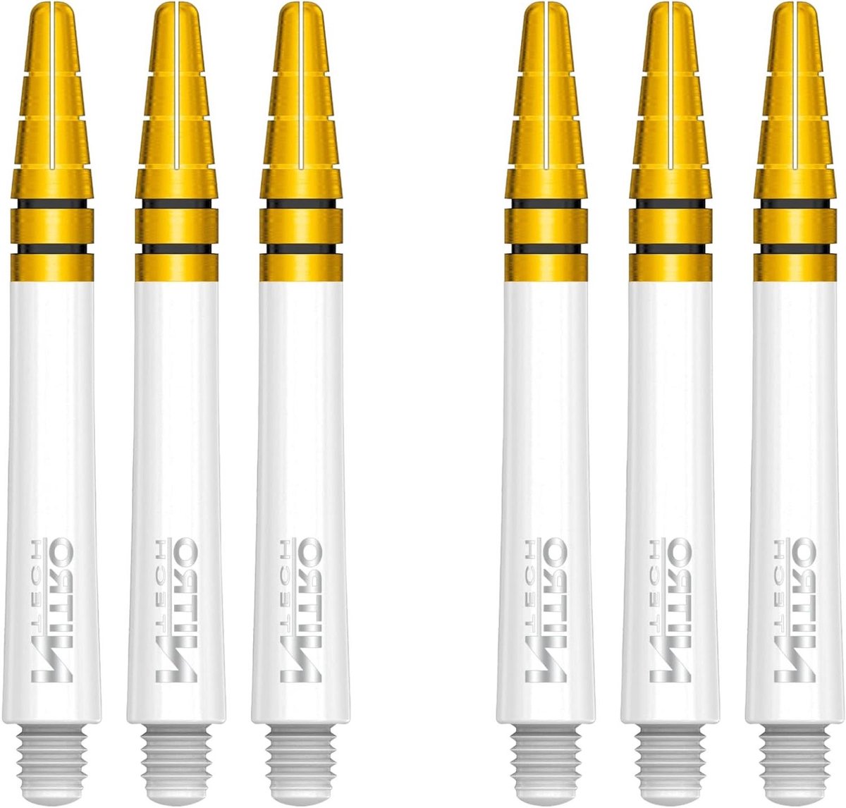 Dart Stengels - Dart Assen - Darts Spelen - Vlucht Vergrendelingssysteem - 6 Stuks - Wit Goud