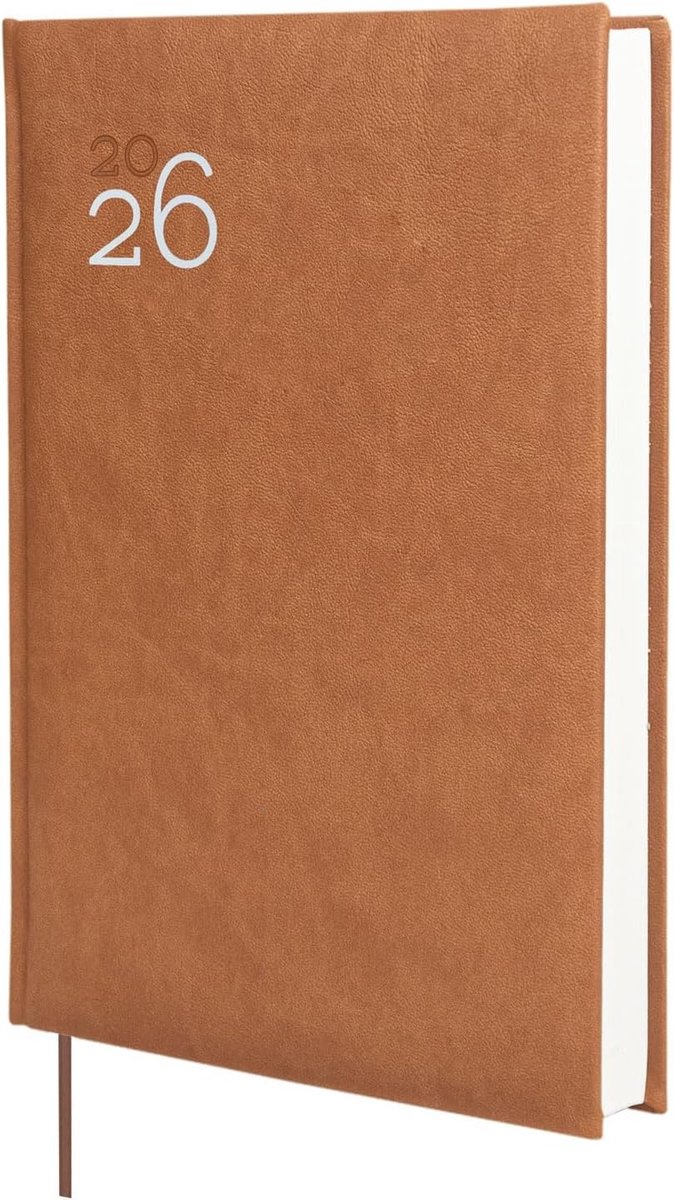 Lerarenagenda 2026-2027 - Bruin - Hardcover 12 maanden - Gebonden Jaarplanner met 1 Dag per Pagina - Voor Professionals