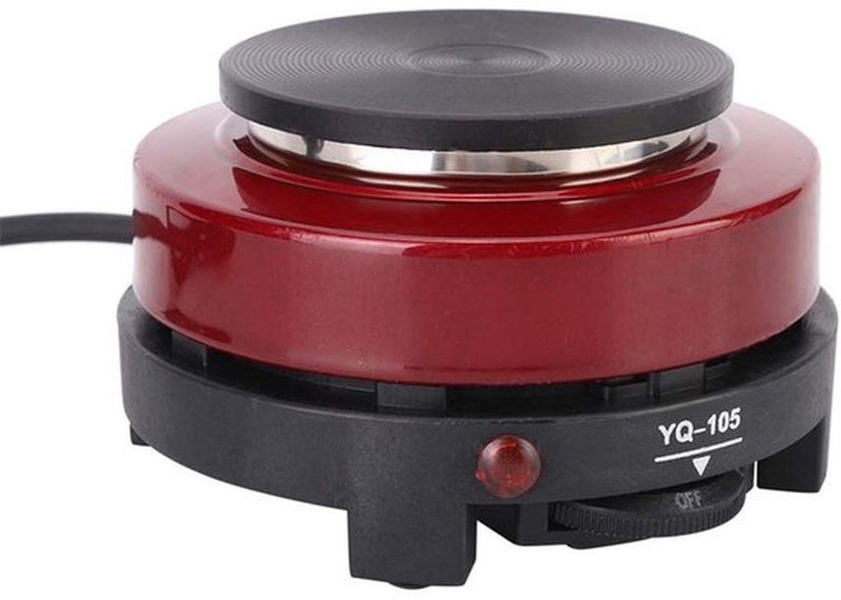 Mini-elektrische kookplaat, enkele kookplaat, 500 W, kleine enkele brander, elektrische kookplaat, theezetfornuis, koffiezetplaat, verwarming, beker