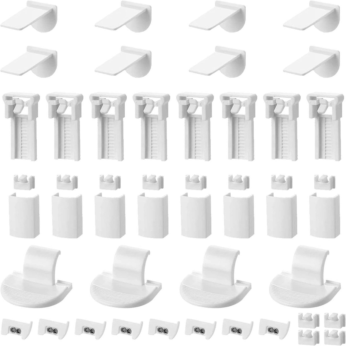 Complete set van 8 pleated reserveonderdelen en klemdragers, accessoires voor diverse toepassingen