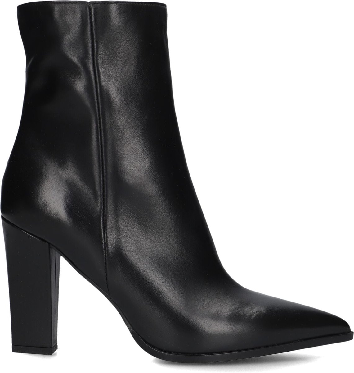 Notre-V 67139 Enkellaarsjes - Enkelboots met rits - Dames - Zwart - Maat 36