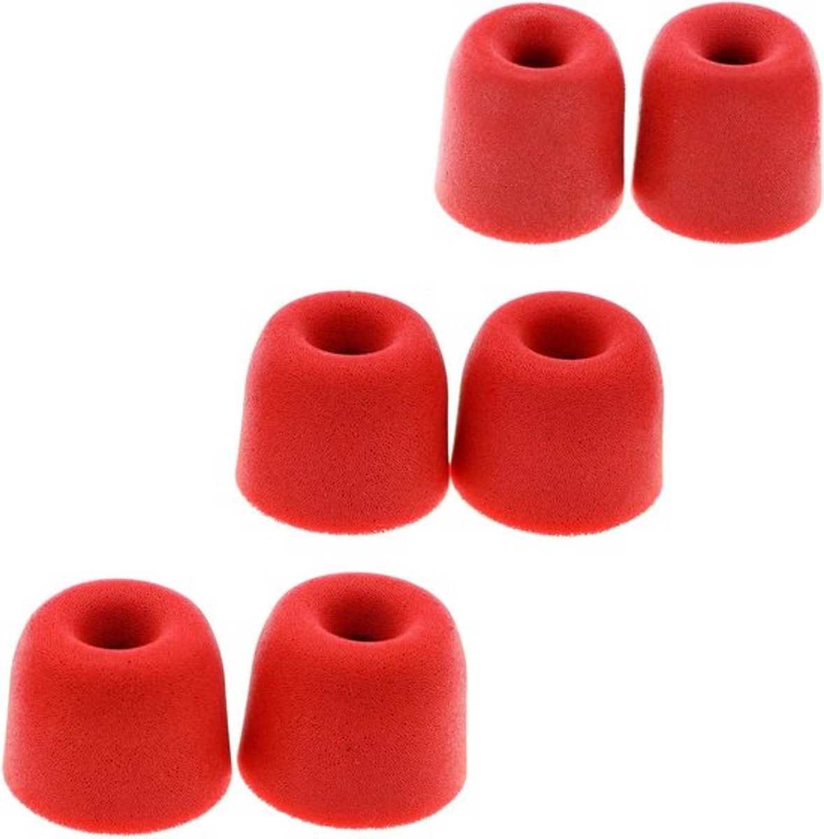 Oordopjes - Geluidsisolatie - Memory Foam - Compatibel - Vervanging - AKG Sony - Maten S/M/L - Rood.