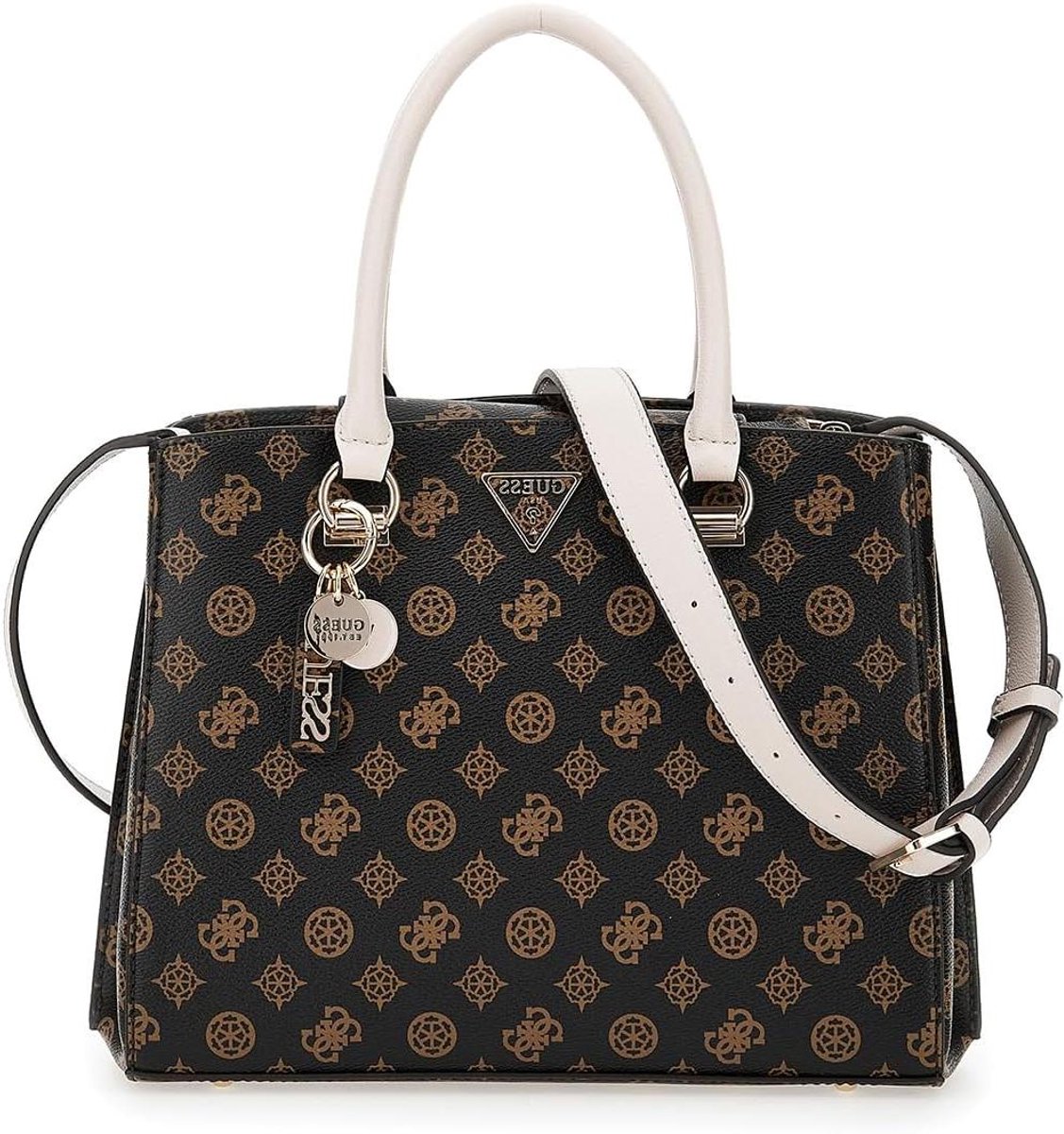 Dames Handtas - Schoudertas Hobo - Dagelijks Gebruik - Verdeeld Hoofdvak - 29 x 22 x 12 cm - Bruin Logo
