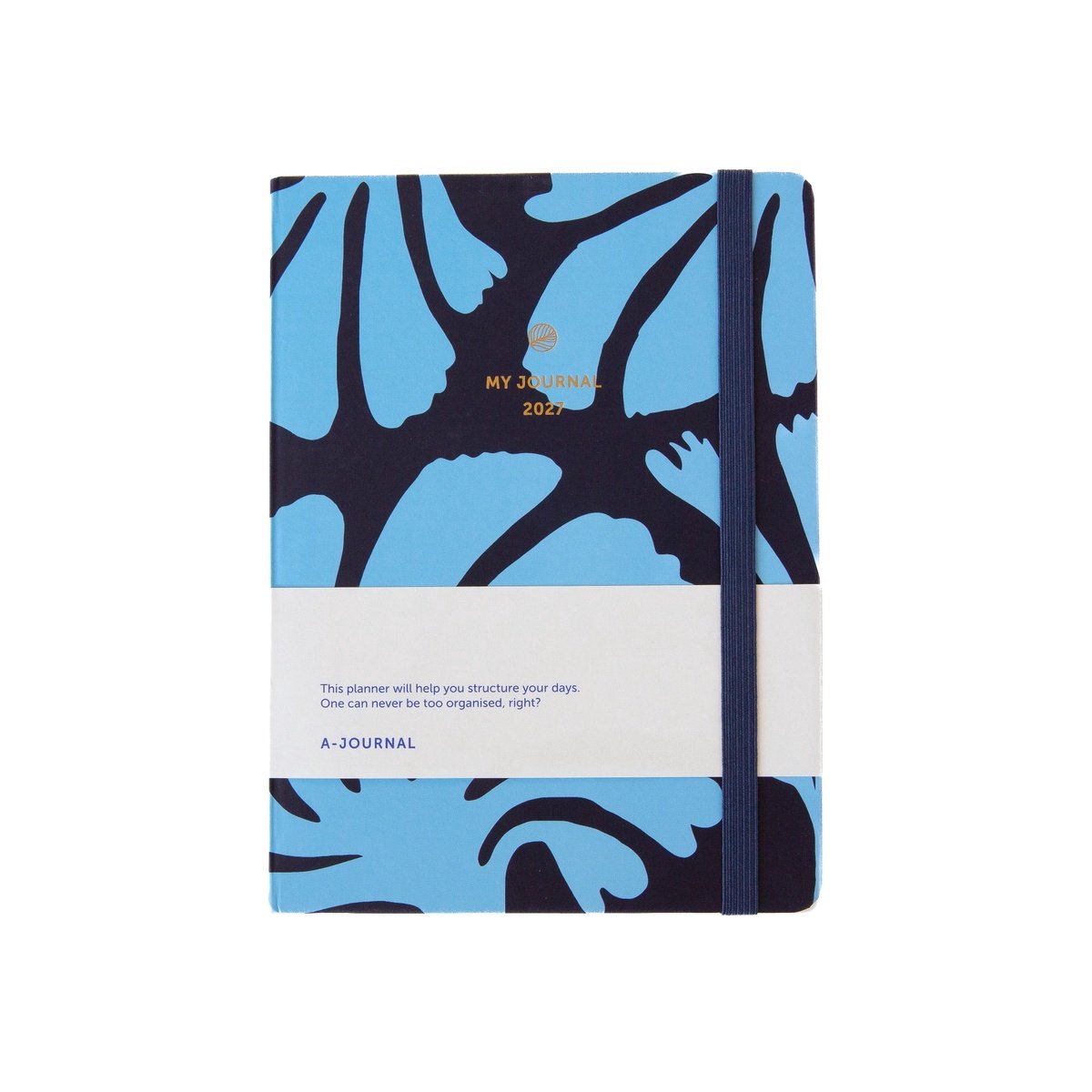 My Journal Agenda 2027 - Floral donkerblauw/lichtblauw