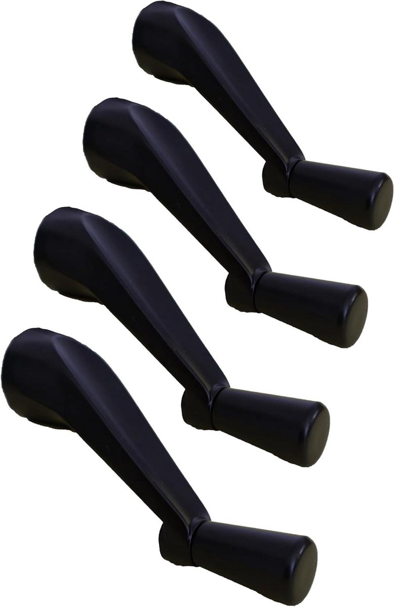Raamkruk Vervanging - Openslaande Hendel - Venster Bediening - Soepele 360 Graden - 3/8 Inch Spline - Zwart