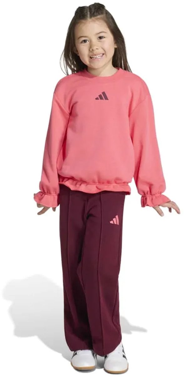 Adidas Seasonals Ruffles Sweat Set 3-4 Years Meisje Wit