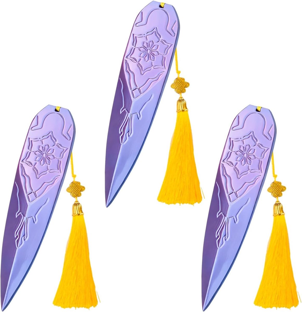 Cosplay zwaardenset van 3 stuks, plastic fantasiezwaarden met kwasten voor Halloween en themafeesten, veilig en leuk accessoire