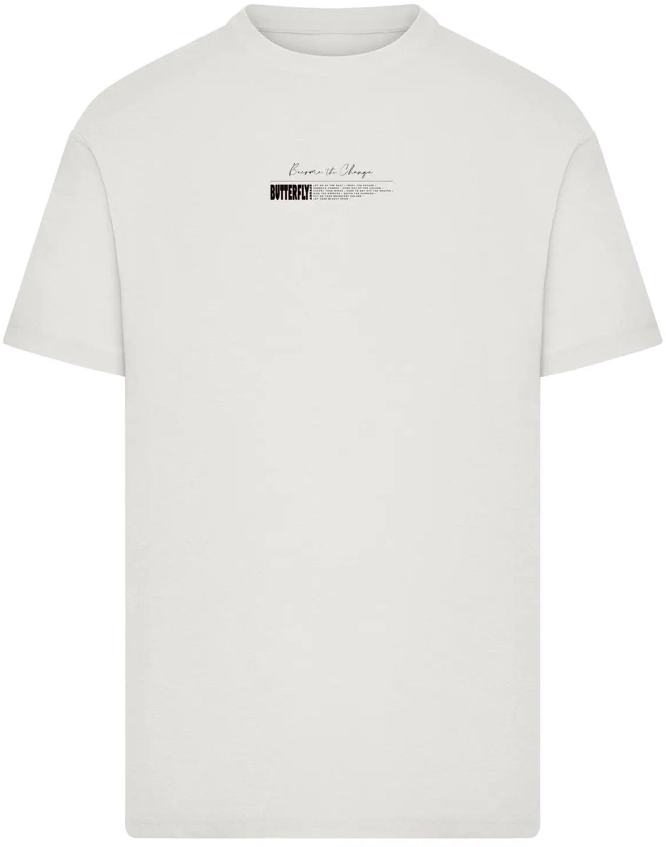T-shirt Mister Tee Become The Change Butterfly 2.0 Grijs