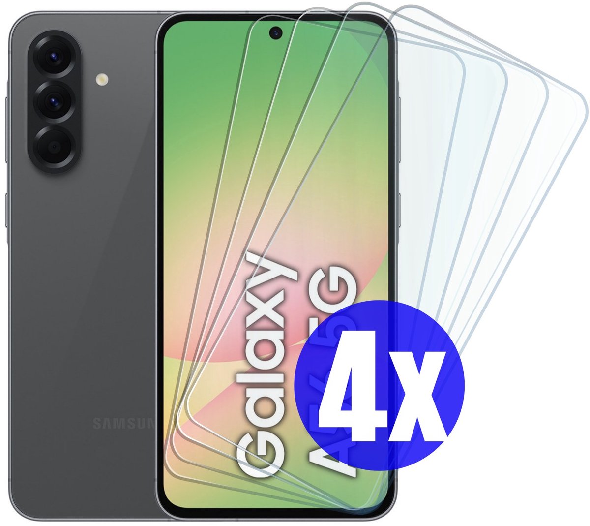 Screenprotector geschikt voor Samsung A56 - Gehard Glas - Tempered Glass Armor Screen Cover - 4 Stuks