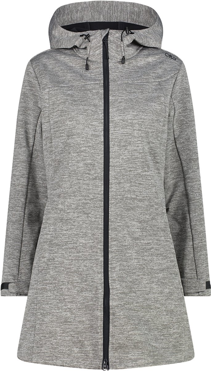 Vrouwelijke softshell hoodie jas CMP Grijs