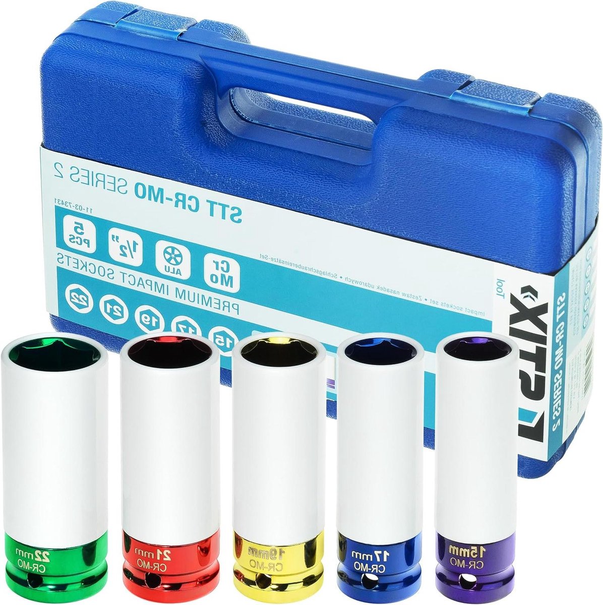Slagmoerdoppen Set - Doppenset Velgen - Wielwissel Uitvoeren - Velgbescherming - 15-22 mm - Gekleurd