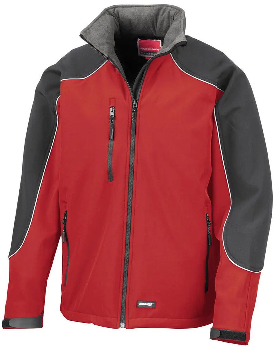 Result Hooded Soft Shell Jacket RT118 - Red/Black - 3XL
