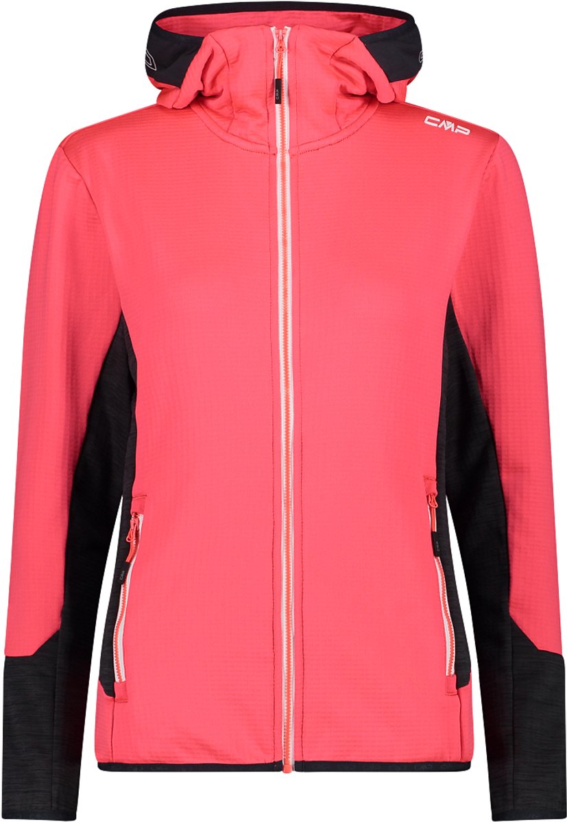 Dames fleece hoodie CMP Rood