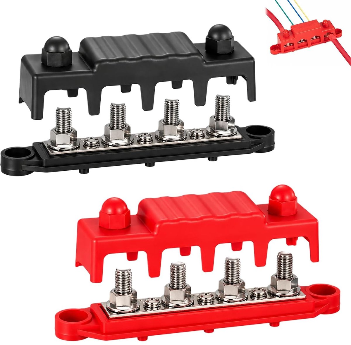 Verdeelblok voor 12V, 24V en 48V DC - 250A BusBar voor Efficiënte Stroomverdeling en Beveiliging