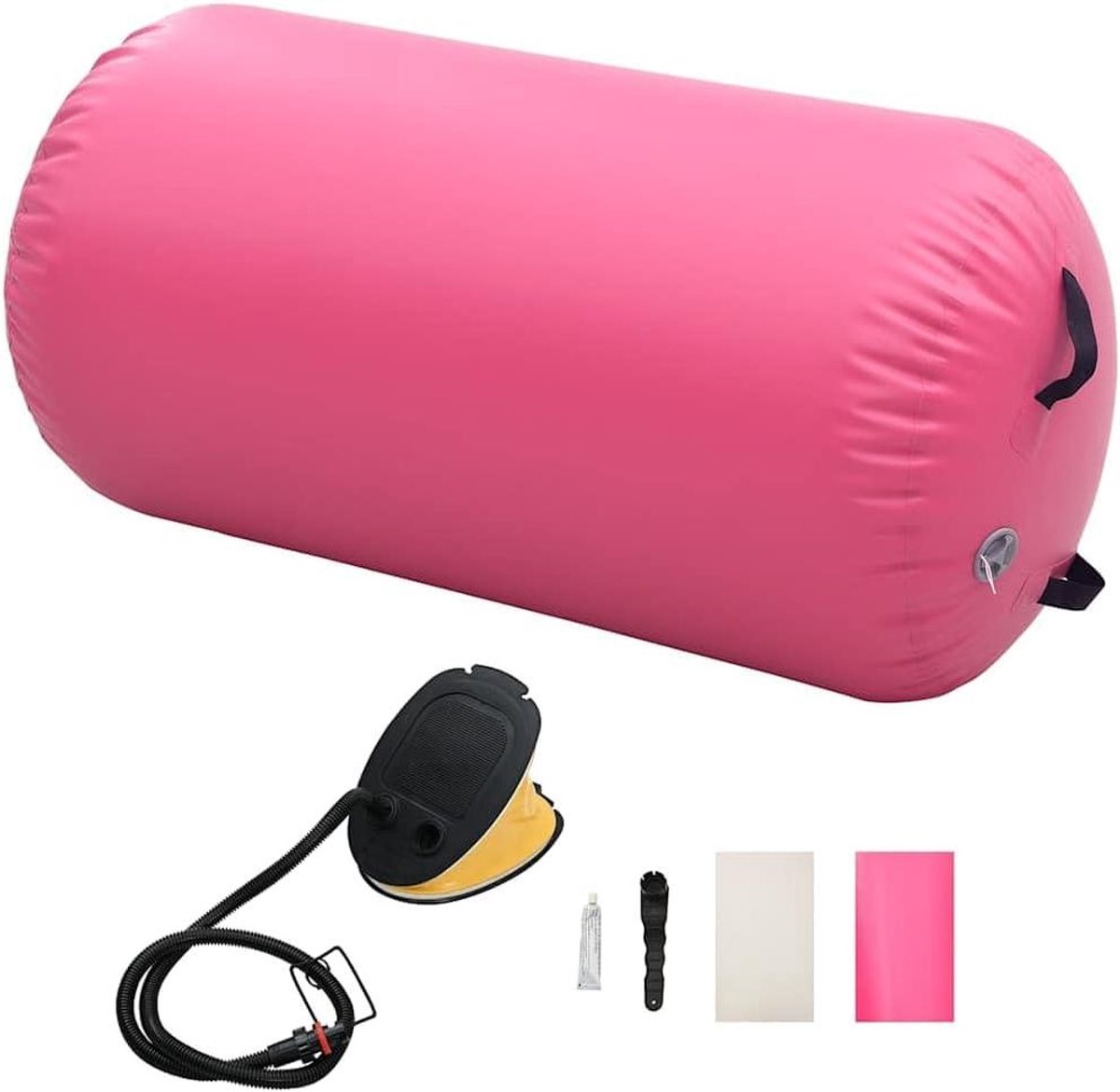 Opblaasbare Gymnastiekrol - Turnmat Yogamat - Thuis Sporten - Antislip PVC - 120 x 90 cm - Roze
