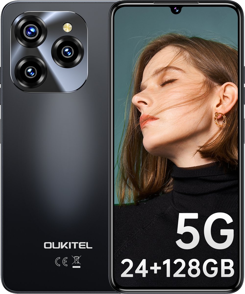 OUKITEL C50 Smartphone 5G-24GB RAM-128 GB Opslag-5150 mAh Accu-Android 14