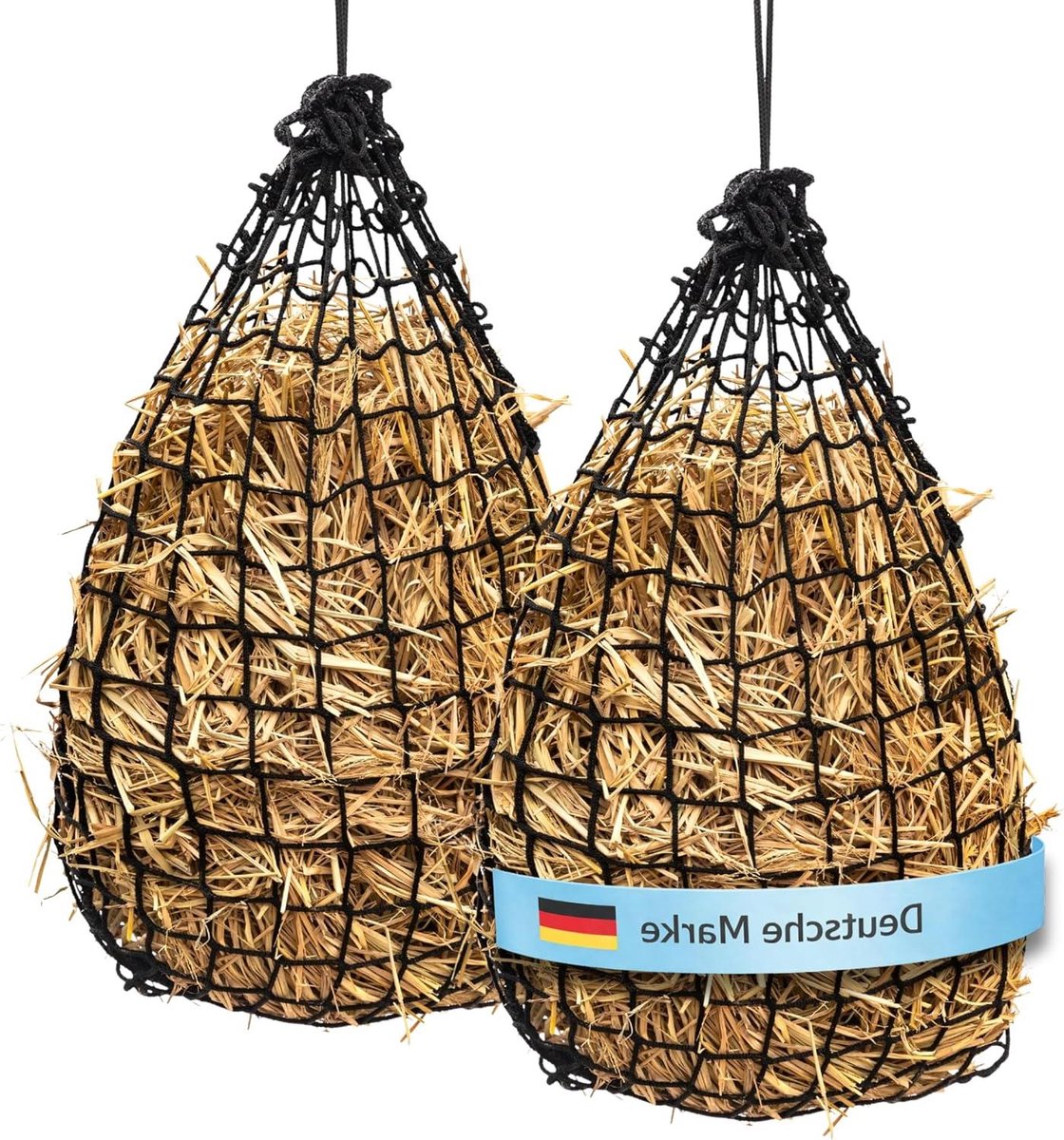 Hooinet Paard - Hooizak Paarden - Langzaam Voeren - Fijnmazig 5cm - 55 x 80 cm - Blauw