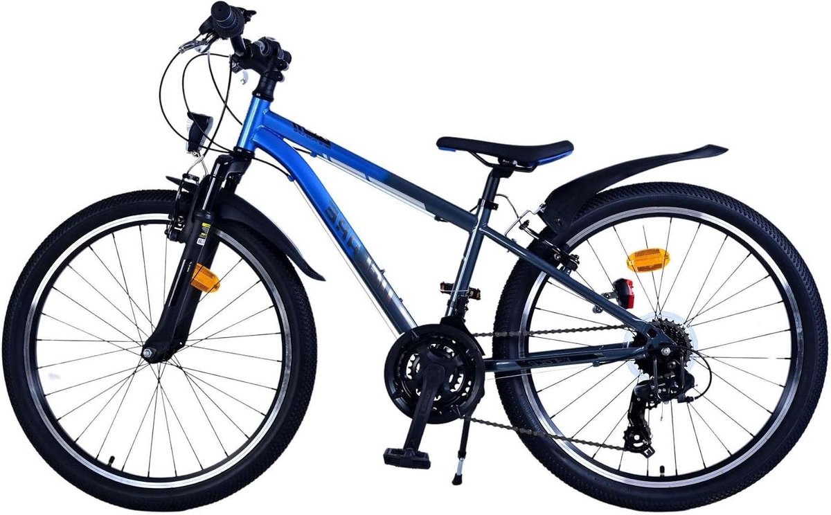 Kinder Racefiets sfiets sfiets Naar School 21 Shi o Versnellingen 24 Inch Blauw Grijs