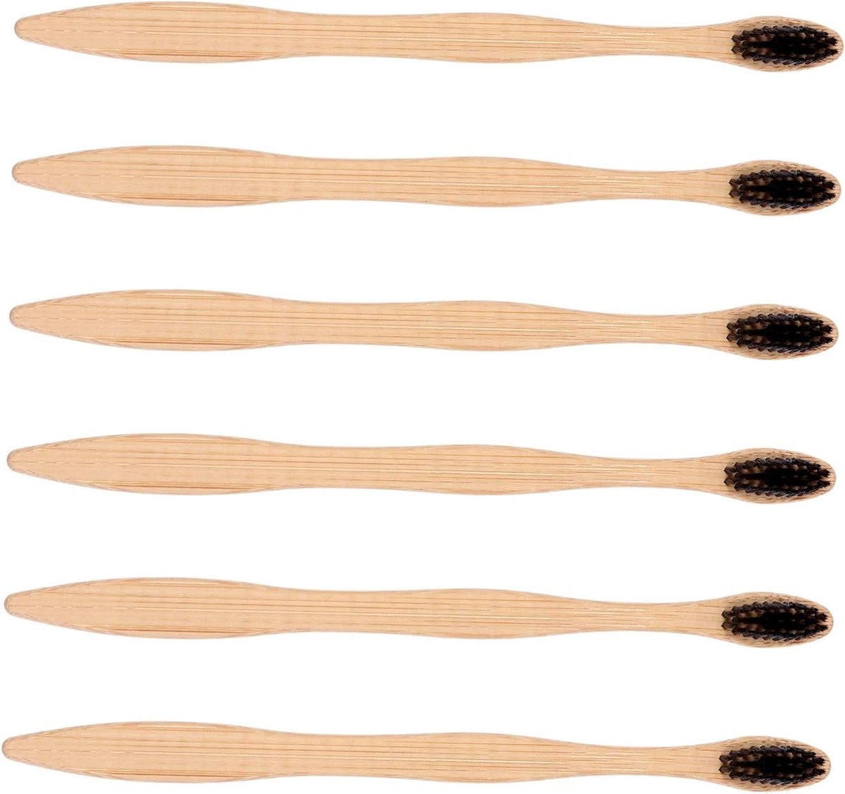 Bamboe Tandenborstel Set - Natuurlijke Tandenborstels - Dagelijkse Mondhygiëne - Ergonomisch Ontworpen Handvat - 19.2 x 2 x 1.7 cm
