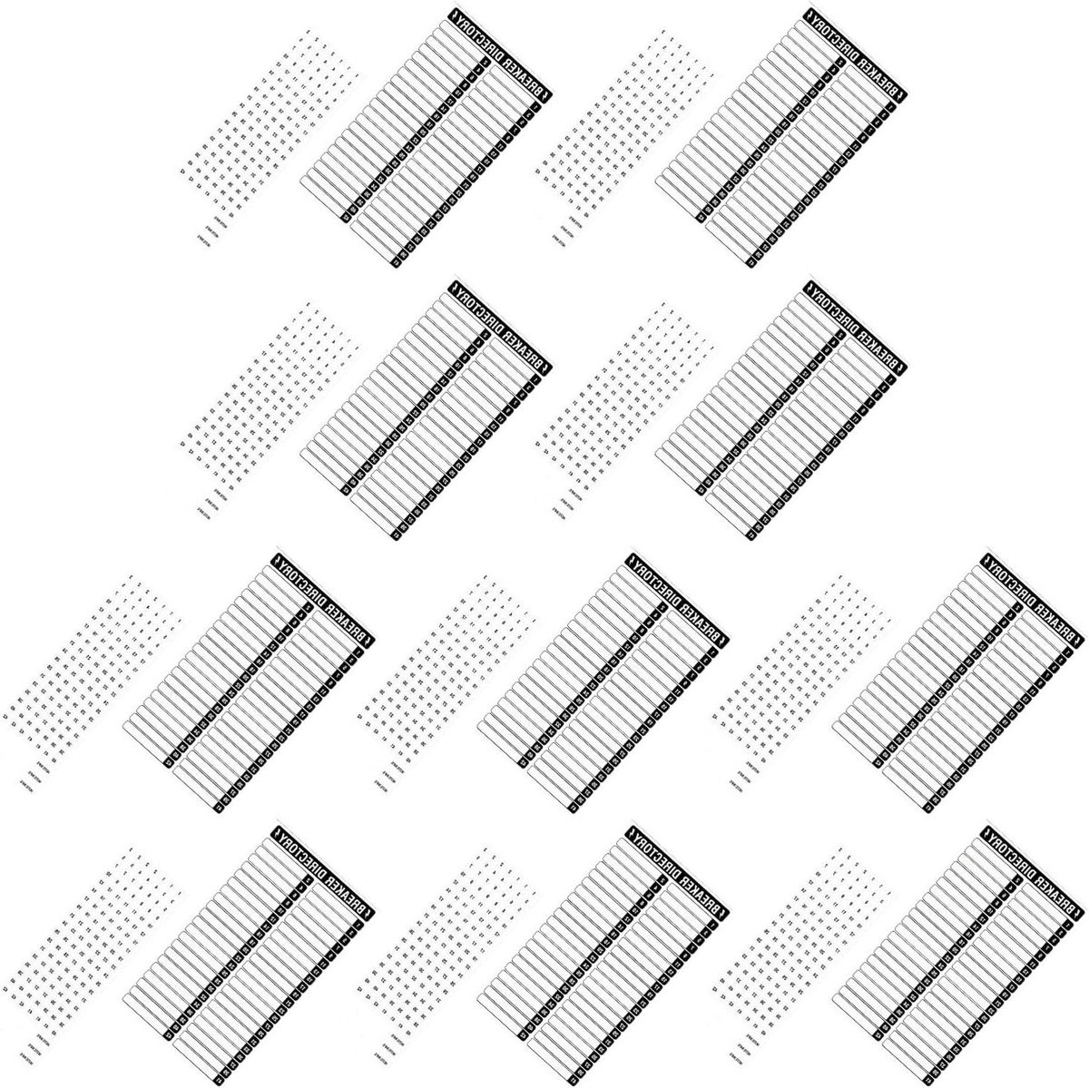 Circuitbreaker Stickers - Paneellabels Meterkast - Elektrische Organisatie - Scheurbestendig Materiaal - 10 Sets - Zwart