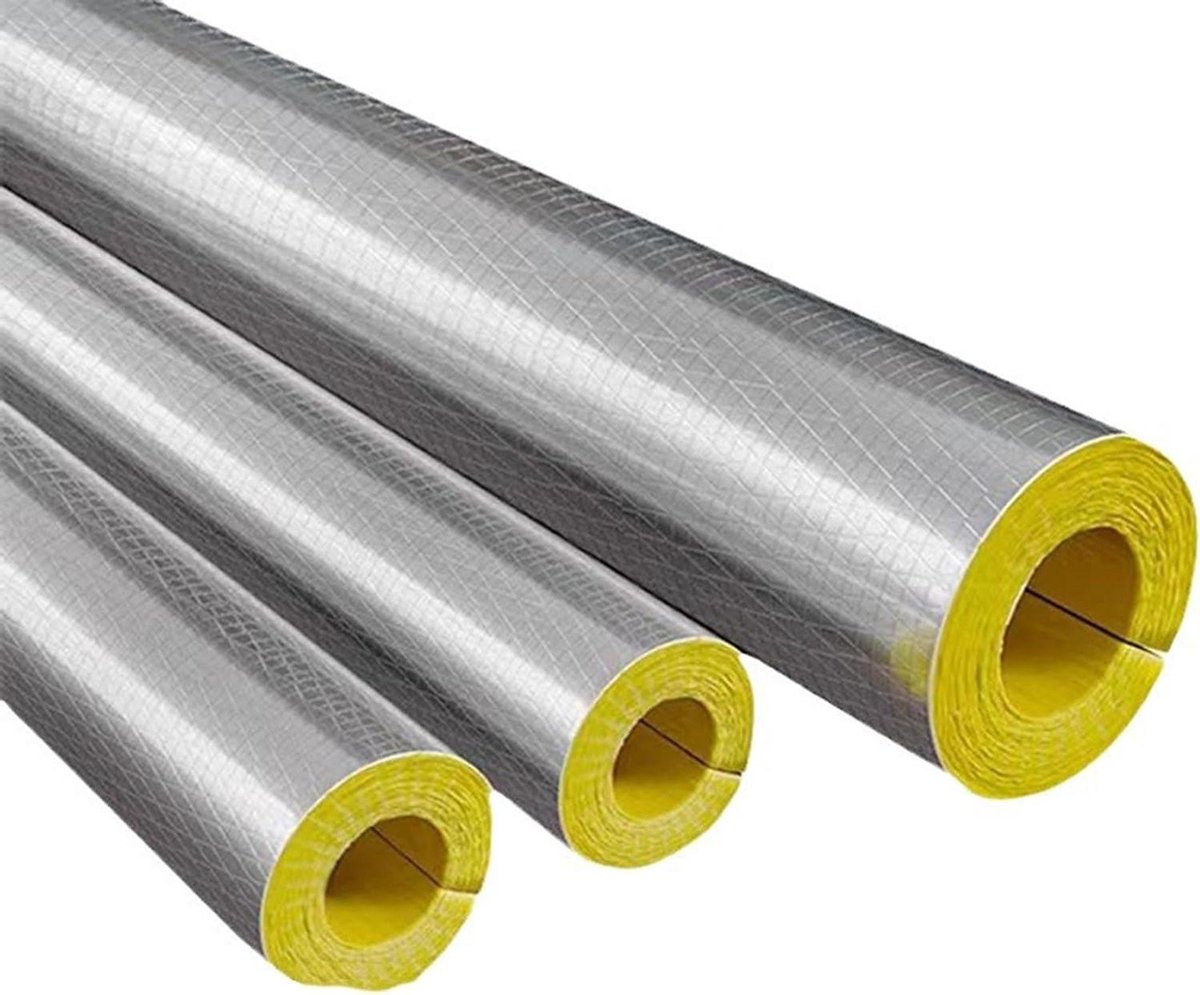 Glaswol Buisisolatie - Isolatiepijp Leidingisolatie - Leidingen Isoleren - Vlamvertragend Klasse A - 30 x 60 mm - Zilver